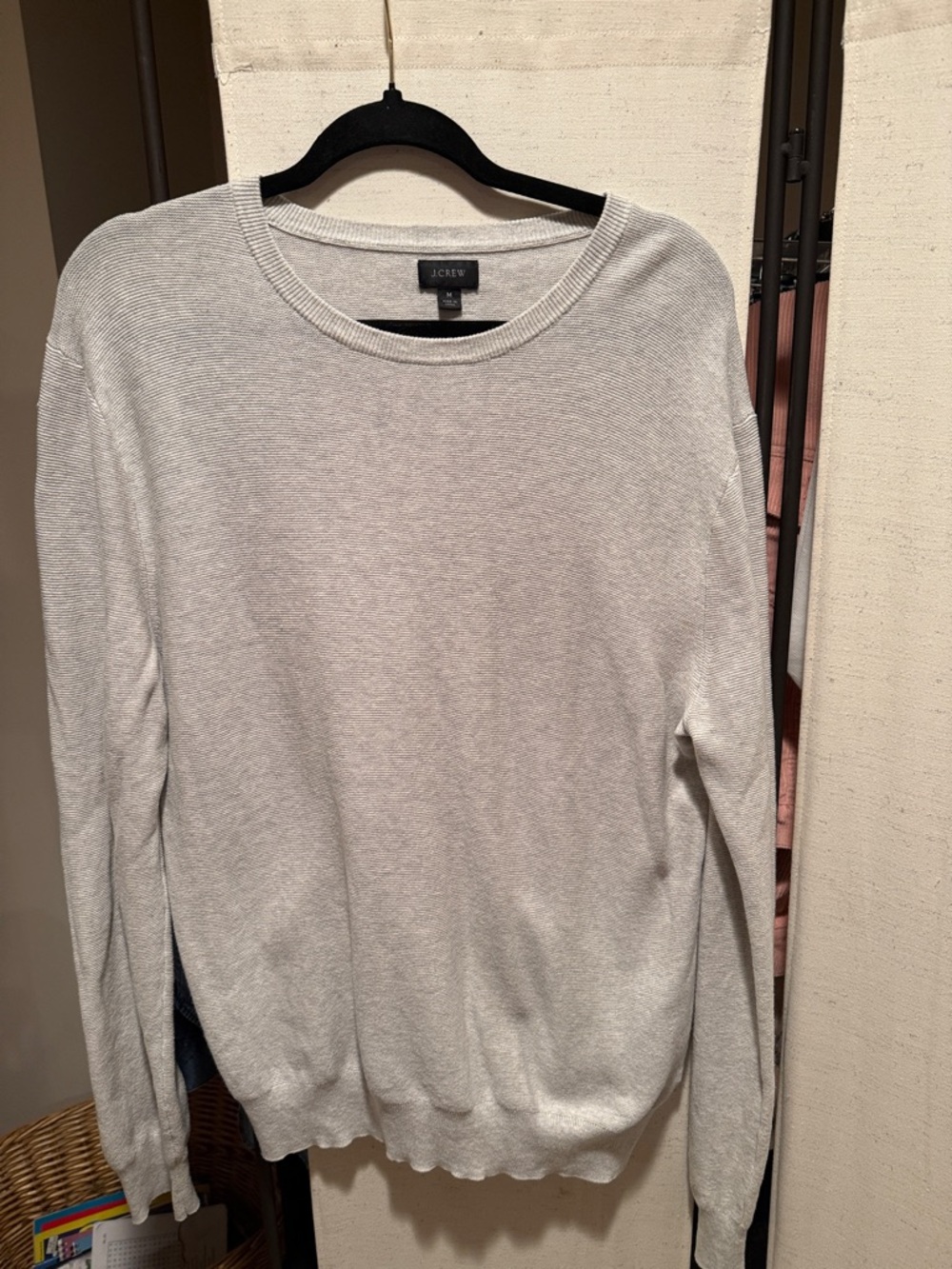 J. Crew Light Gray Crewneck Sweater
